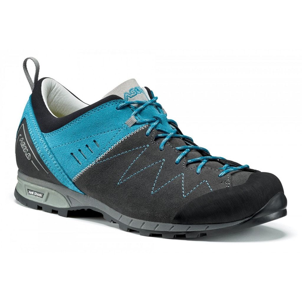 Chaussures Asolo TRACK - Chaussure Randonnée Graphite/Cyan Blue Femme | LWI-58330757