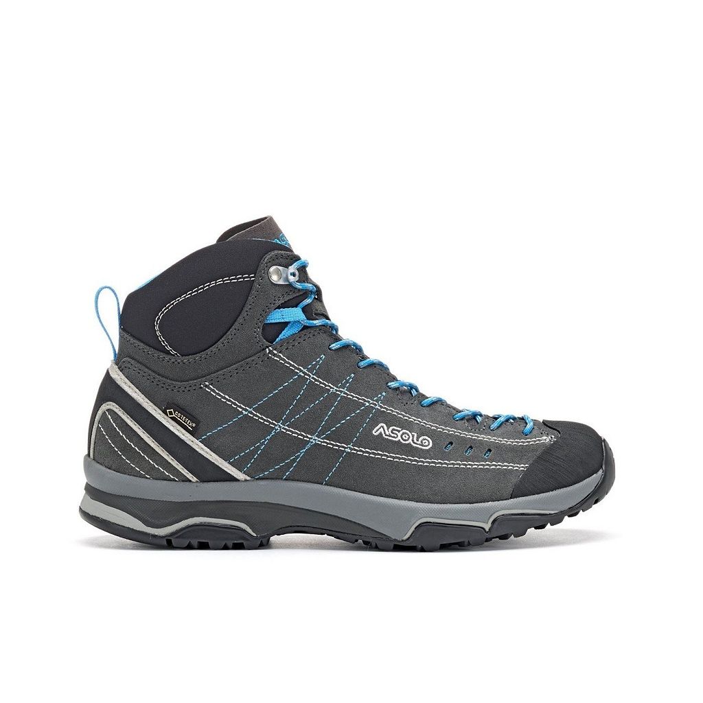 Bottes Asolo NUCLEON MID GV - Chaussure Randonnée Graphite/Silver/Cyan Blue Femme | WYD-04600889