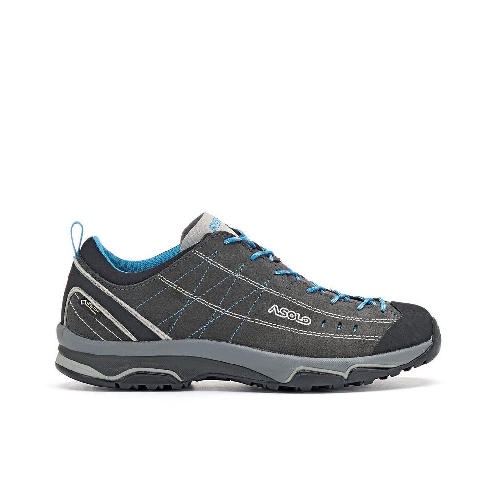 Chaussures Asolo NUCLEON GV - Chaussure Randonnée Graphite/Silver/Cyan Blue Femme | BTX-77142361