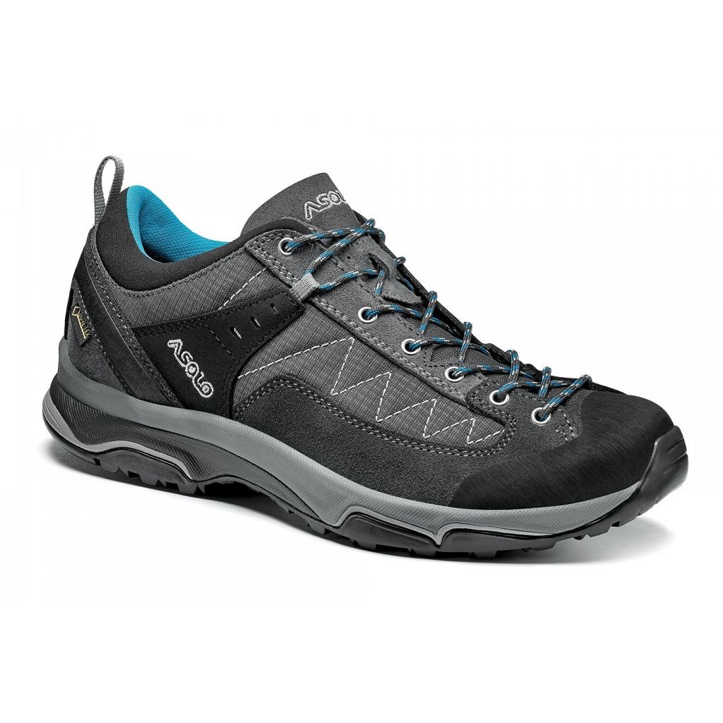 Chaussures Asolo PIPE GV - Chaussure Randonnée Graphite/Graphite/Cyan Blue Femme | XGJ-43979681