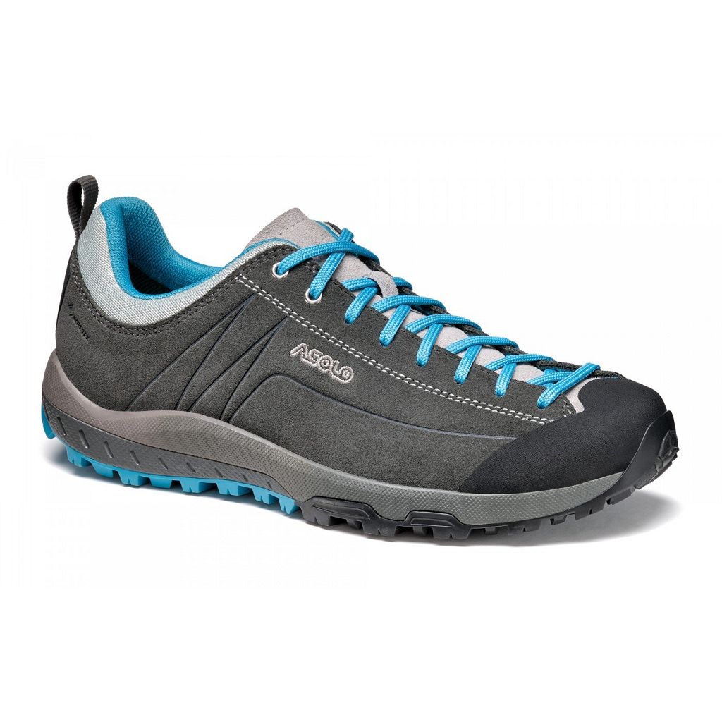 Chaussures Asolo SPACE GV - Chaussure Randonnée Graphite/Cyan Blue Femme | SPP-48871609