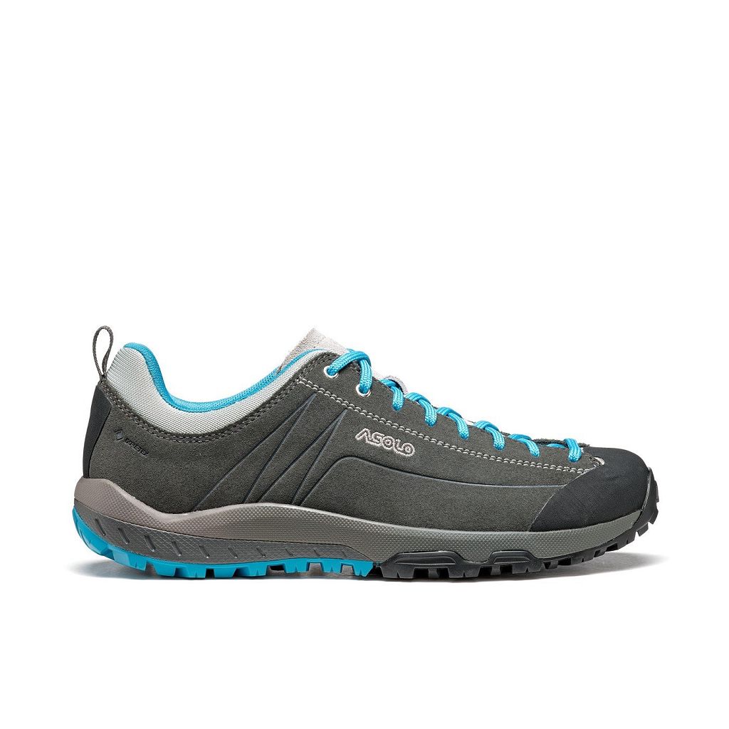 Chaussures Asolo SPACE GV - Chaussure Randonnée Graphite/Cyan Blue Femme | SPP-48871609