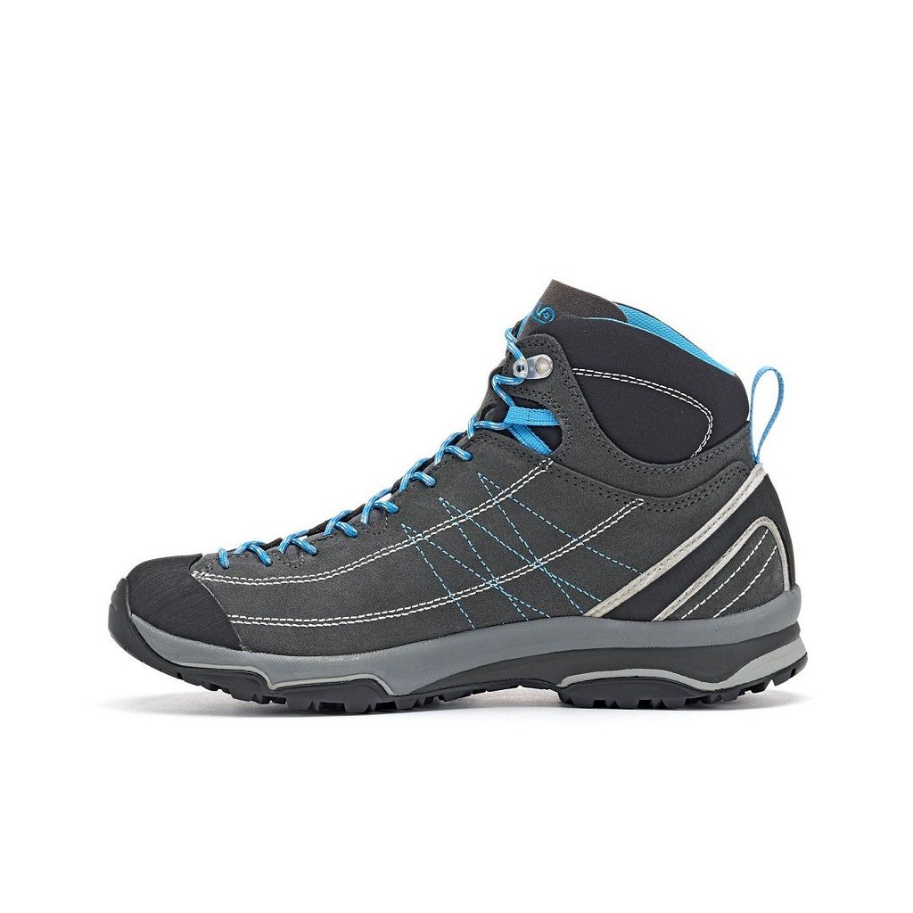 Bottes Asolo NUCLEON MID GV - Chaussure Randonnée Graphite/Silver/Cyan Blue Femme | WYD-04600889