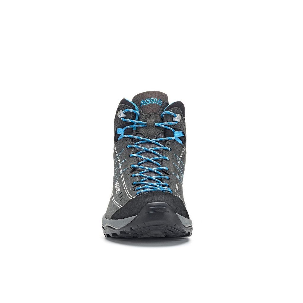 Bottes Asolo NUCLEON MID GV - Chaussure Randonnée Graphite/Silver/Cyan Blue Femme | WYD-04600889