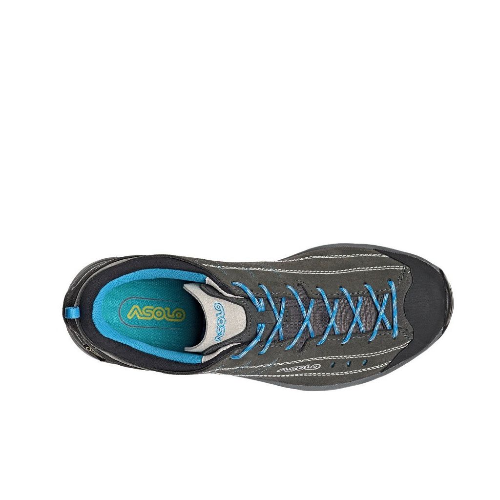 Chaussures Asolo NUCLEON GV - Chaussure Randonnée Graphite/Silver/Cyan Blue Femme | BTX-77142361