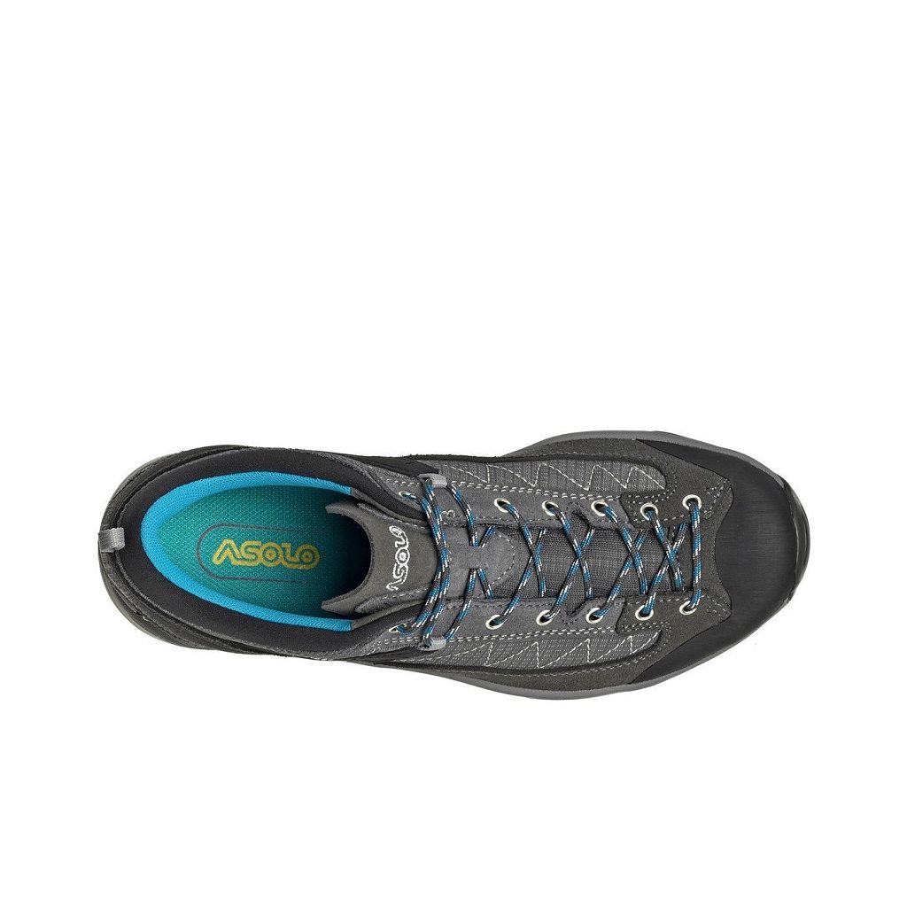 Chaussures Asolo PIPE GV - Chaussure Randonnée Graphite/Graphite/Cyan Blue Femme | XGJ-43979681