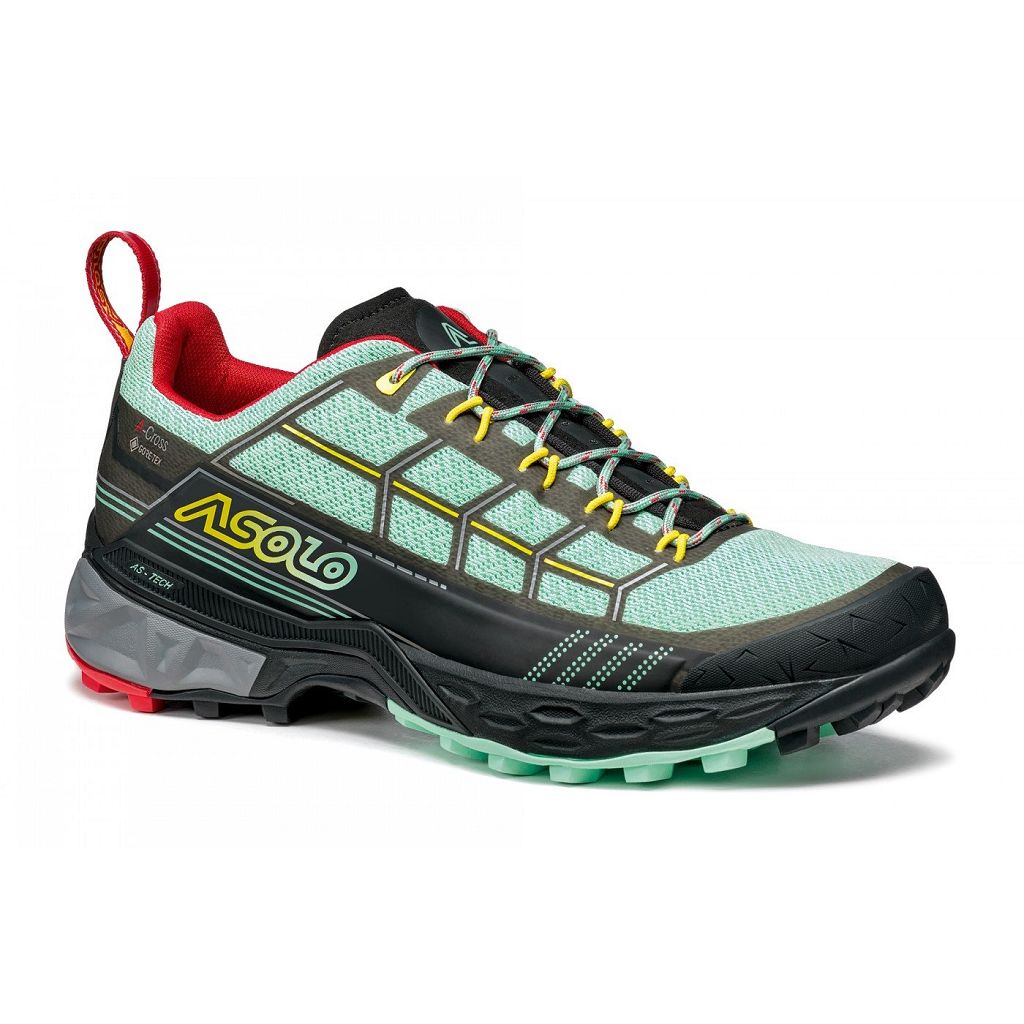 Chaussures Asolo BACKBONE GTX - Chaussure Randonnée Brook Green/Black/Fire Red Femme | RRB-64530710