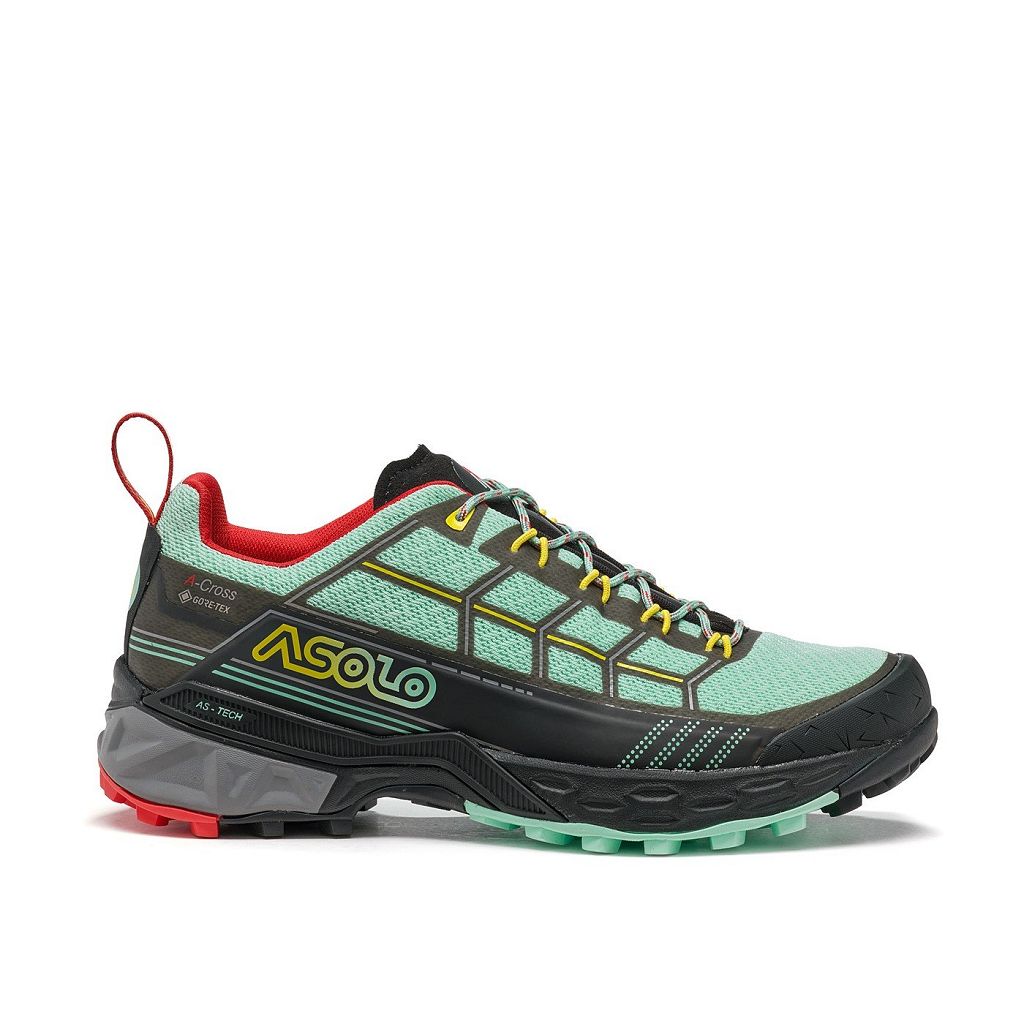 Chaussures Asolo BACKBONE GTX - Chaussure Randonnée Brook Green/Black/Fire Red Femme | RRB-64530710