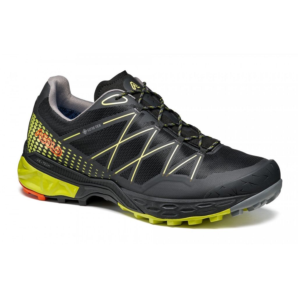 Chaussures Asolo TAHOE GTX - Chaussure Randonnée Black/Safety Yellow Homme | CZB-47520471