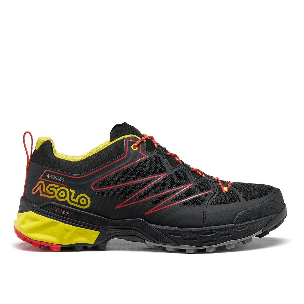 Chaussures Asolo SOFTROCK - Chaussure Randonnée Black/Black/Yellow Homme | XJV-45660584