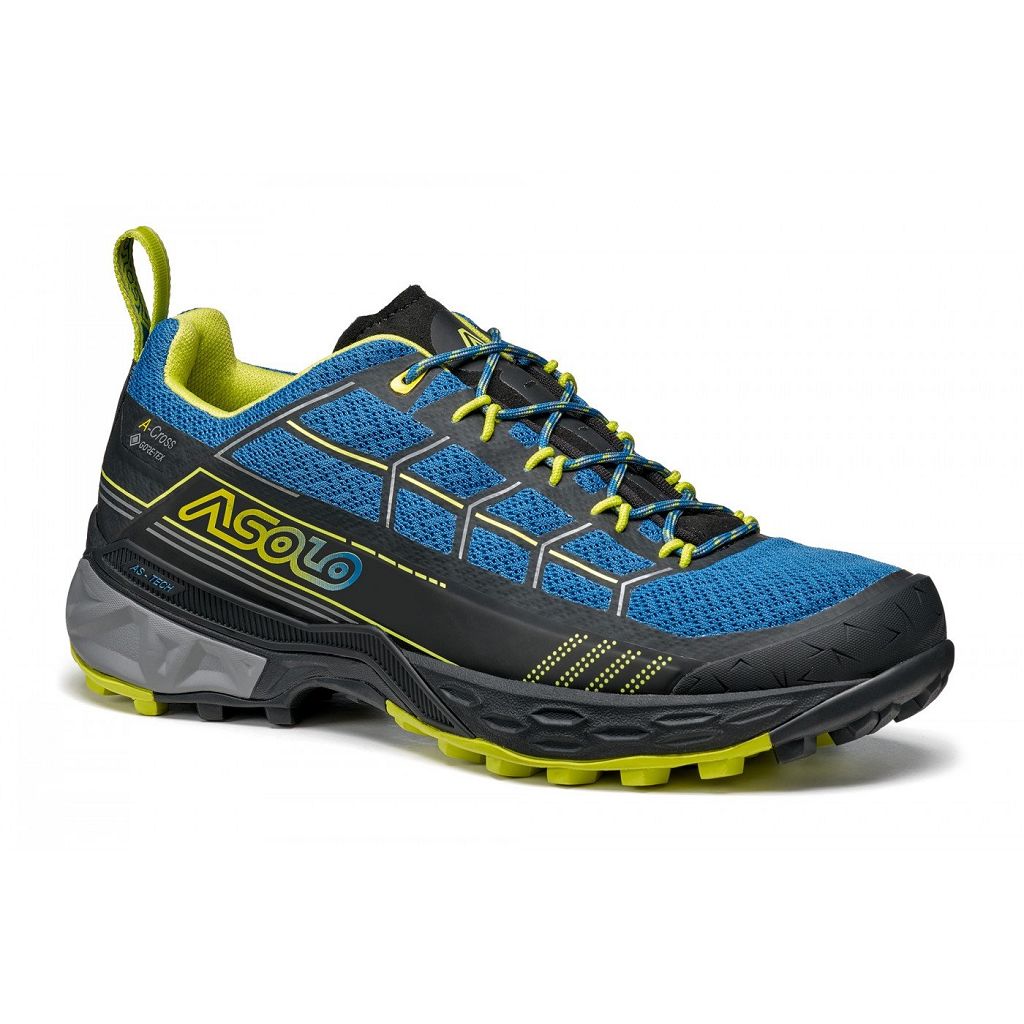 Chaussures Asolo BACKBONE GTX - Chaussure Randonnée Deep Water/Black/Safety Yellow Homme | GZI-61652481