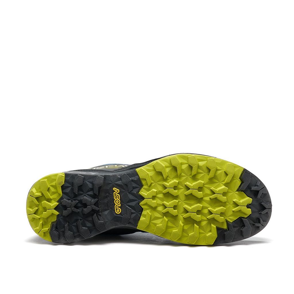 Chaussures Asolo BACKBONE GTX - Chaussure Randonnée Deep Water/Black/Safety Yellow Homme | GZI-61652481