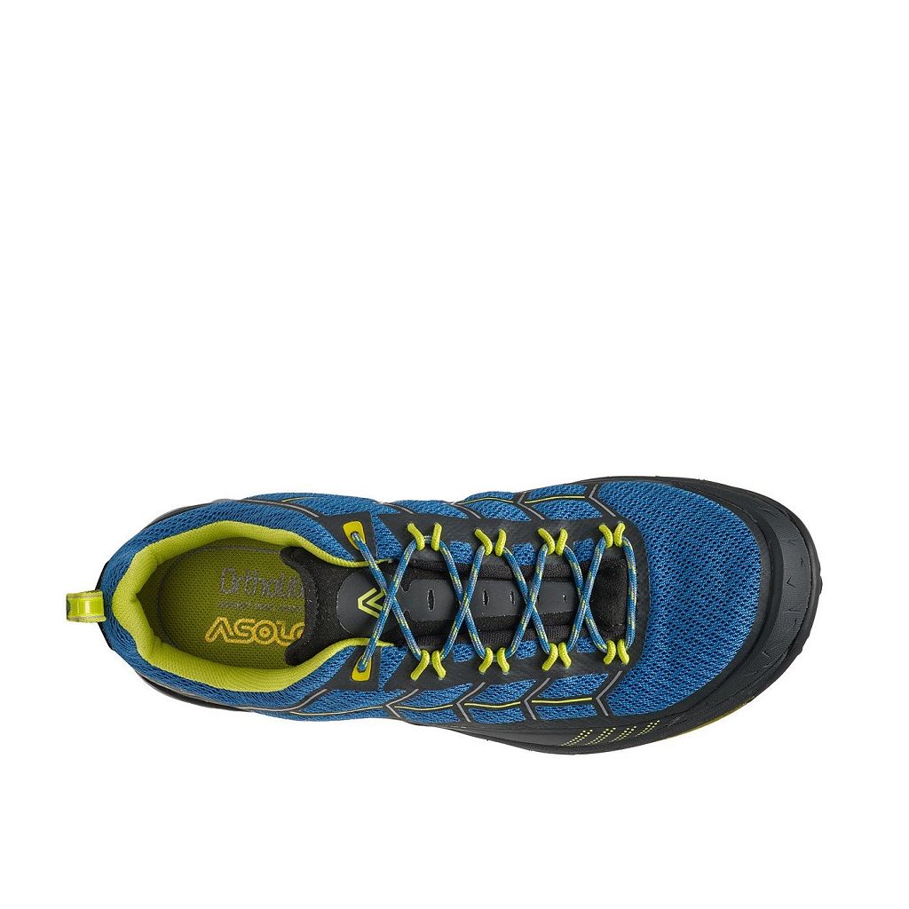 Chaussures Asolo BACKBONE GTX - Chaussure Randonnée Deep Water/Black/Safety Yellow Homme | GZI-61652481