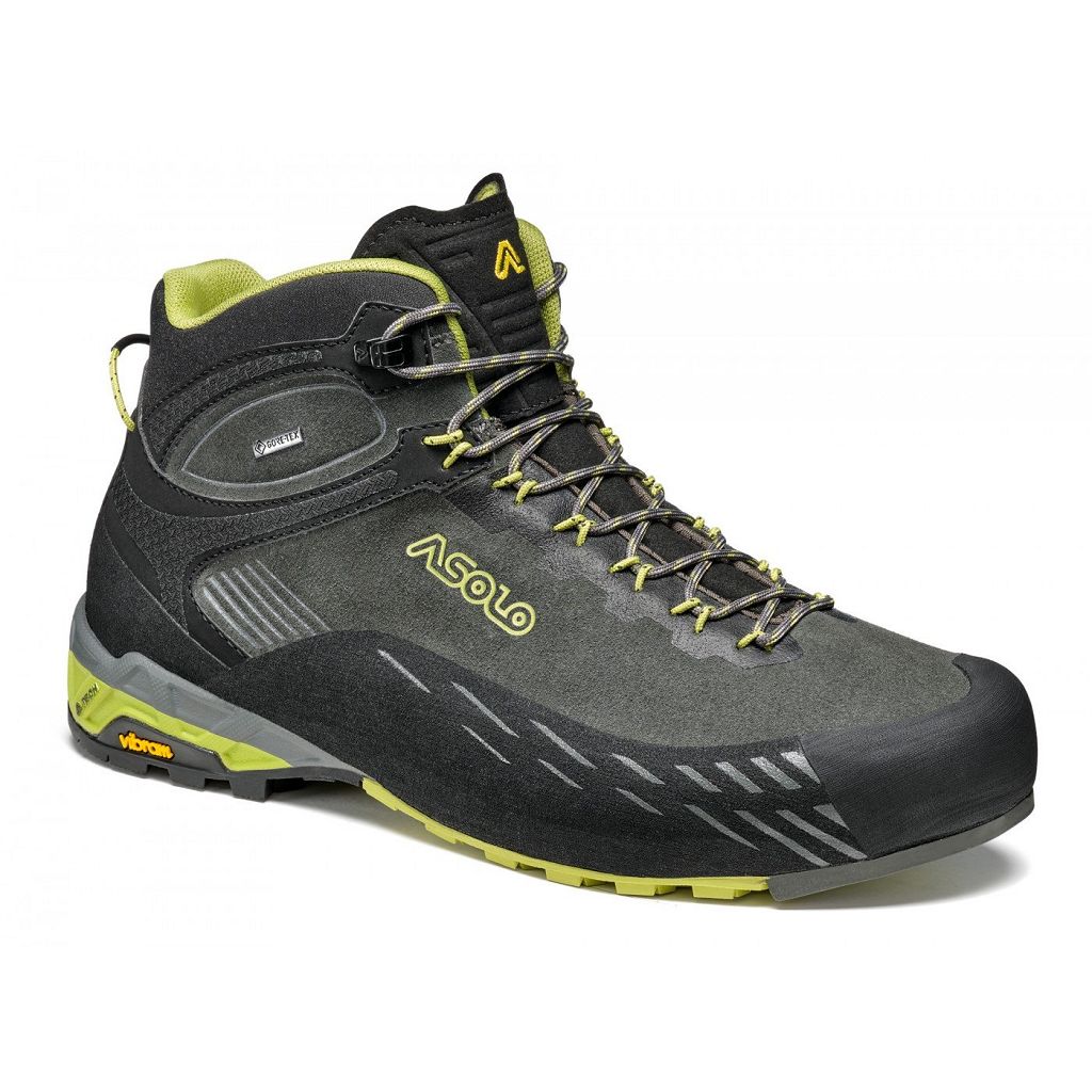 Bottes Asolo ELDO MID LTH GV - Chaussure Randonnée Graphite/Green Oasis Homme | EOB-02545173